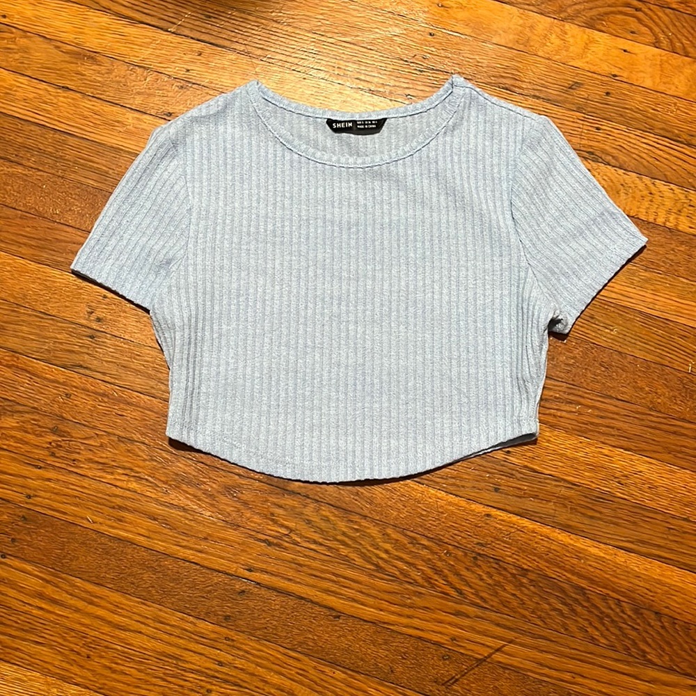 Blue crop top